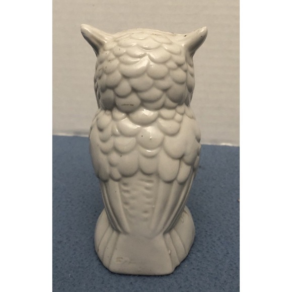 Vintage Hand Painted White Owl with Gold Accents Bank - Made in Japan - Picture 4 of 9